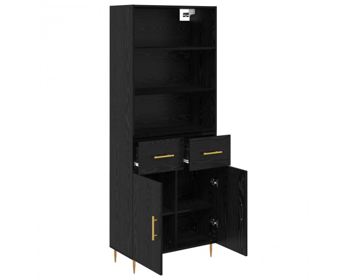 Sonata H Висок шкаф Черния дъб 69,5 x 34 x 180 см Инженерно дърво