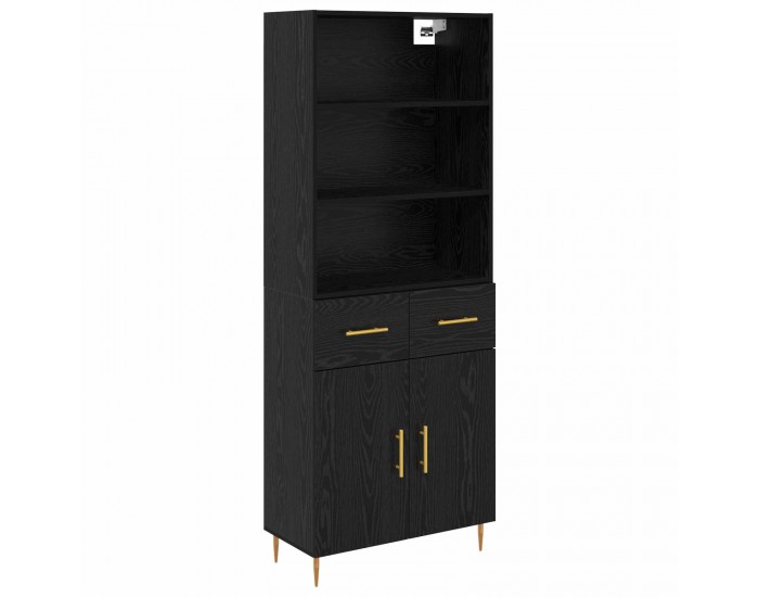 Sonata H Висок шкаф Черния дъб 69,5 x 34 x 180 см Инженерно дърво
