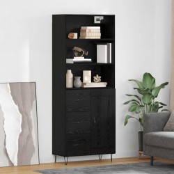 Sonata H Висок шкаф Черния дъб 69,5 x 34 x 180 см Инженерно дърво - Corpuri, vitrine, biblioteci modulare