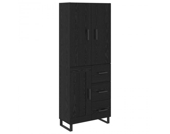 Sonata H Висок шкаф 2 pcs Черния дъб Инженерна дървесина и стъкло