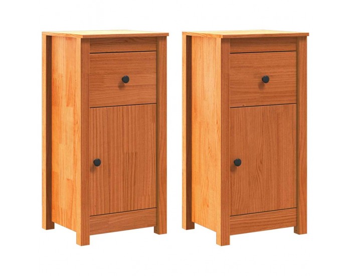 Sonata H Служебен шкаф 2 pcs Кафяво с восъчно покритие 39 x 34,5 x 80 см