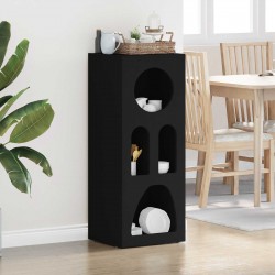 Sonata H Служебен шкаф Черно 40 x 35 x 100.5 см Инженерно дърво - Corpuri, vitrine, biblioteci modulare