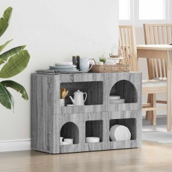 Sonata H Служебен шкаф Сив Сонома 80.5 x 35 x 59 см Инженерно дърво - Corpuri, vitrine, biblioteci modulare