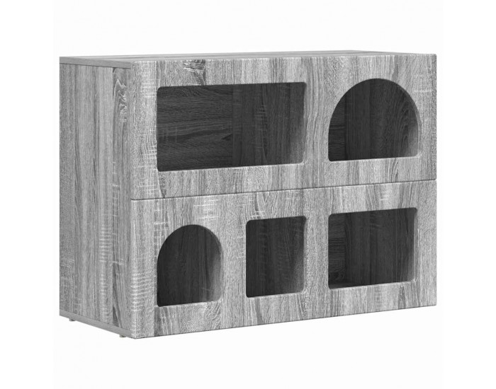 Sonata H Служебен шкаф Сив Сонома 80.5 x 35 x 59 см Инженерно дърво