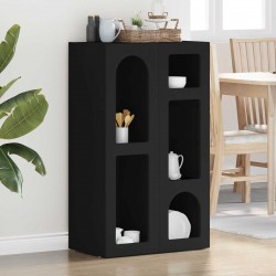 Sonata H Служебен шкаф Черно 59 x 35 x 100,5 см Инженерно дърво - Corpuri, vitrine, biblioteci modulare