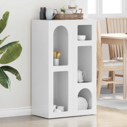 Sonata H Служебен шкаф Лъскаво бяло 59 x 35 x 100,5 см Инженерно дърво - Corpuri, vitrine, biblioteci modulare