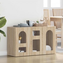 Sonata H Служебен шкаф Сонома дъб 100 x 35 x 59 см Инженерно дърво - Corpuri, vitrine, biblioteci modulare