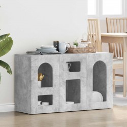 Sonata H Служебен шкаф Циментено сиво 100 x 35 x 59 см Инженерно дърво - Corpuri, vitrine, biblioteci modulare