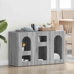 Sonata H Служебен шкаф Сив Сонома 100 x 35 x 59 см Инженерно дърво - Corpuri, vitrine, biblioteci modulare
