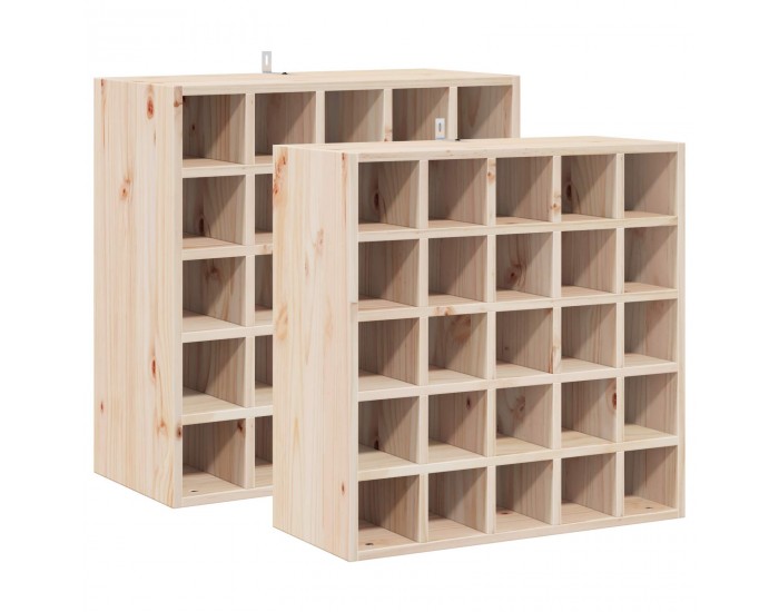 Sonata H Винен рафт 2 pcs Естествен 56 x 25 x 56 cm Солидно борово дърво