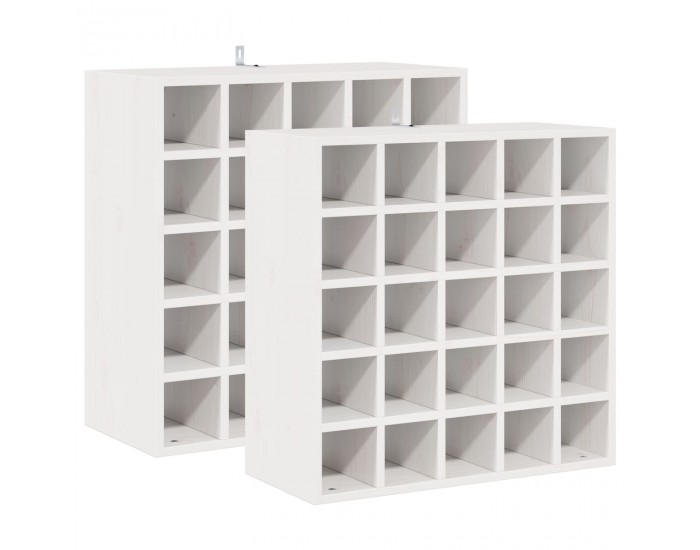 Sonata H Винен рафт 2 pcs Бяло 56 x 25 x 56 cm Солидно борово дърво
