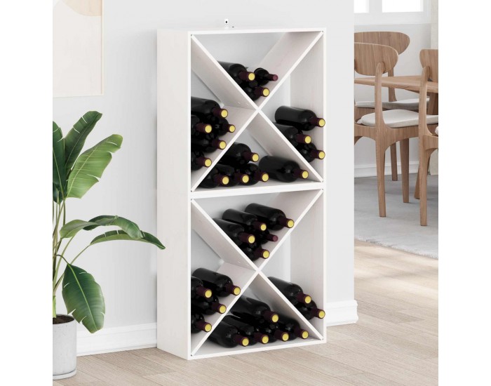 Sonata H Винен рафт 2 pcs Бяло 62 x 25 x 62 cm Солидно борово дърво
