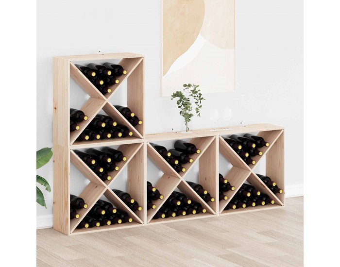 Sonata H Винен рафт 4 pcs Естествен 62 x 25 x 62 cm Солидно борово дърво