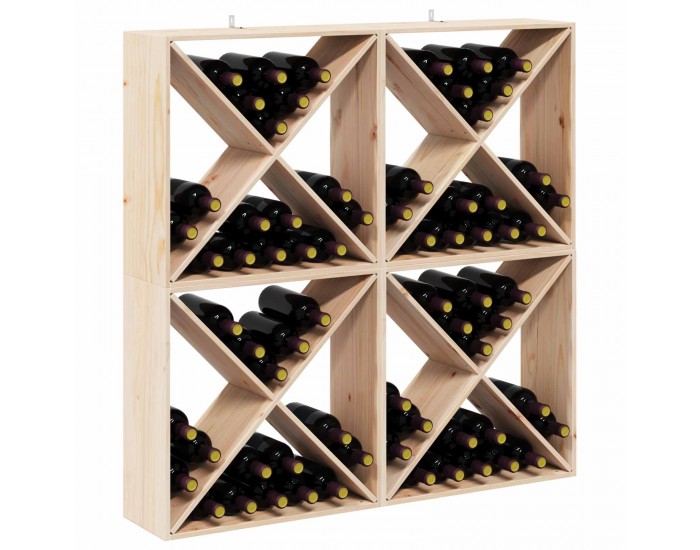 Sonata H Винен рафт 4 pcs Естествен 62 x 25 x 62 cm Солидно борово дърво