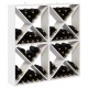 Sonata H Винен рафт 4 pcs Бяло 62 x 25 x 62 cm Солидно борово дърво