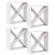 Sonata H Винен рафт 4 pcs Бяло 62 x 25 x 62 cm Солидно борово дърво