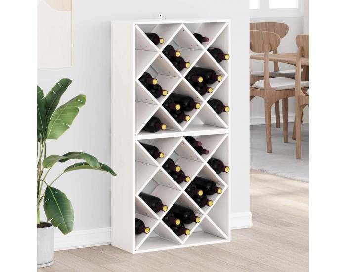Sonata H Винен рафт 2 pcs Бяло 62 x 25 x 62 cm Солидно борово дърво