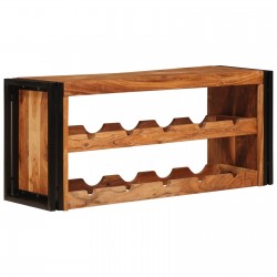 Sonata H Винен рафт Кафяво 100 x 45 x 33 см Солидно акациево дърво - Living