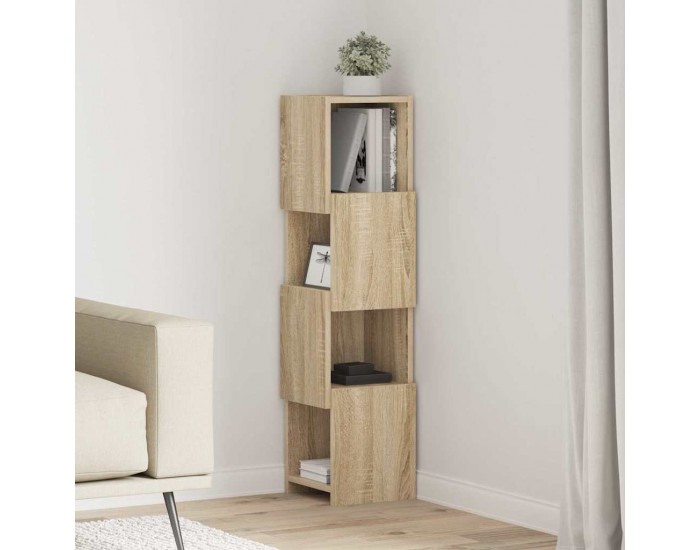 Sonata H Ъглов шкаф Бяло 25,5x25x102см Инженерно дърво