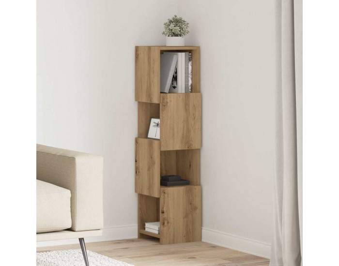 Sonata H Ъглов шкаф Бяло 25,5x25x102см Инженерно дърво