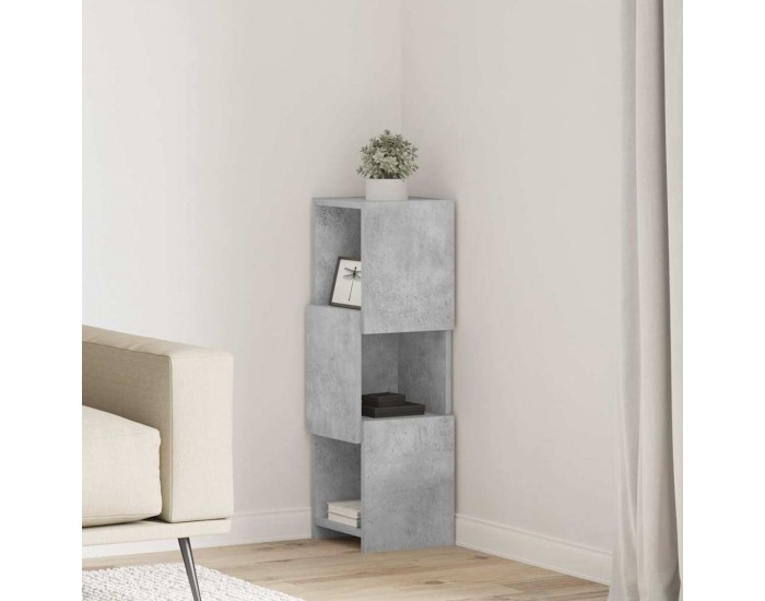 Sonata H Ъглов шкаф Бяло 25,5x25x80см Инженерно дърво