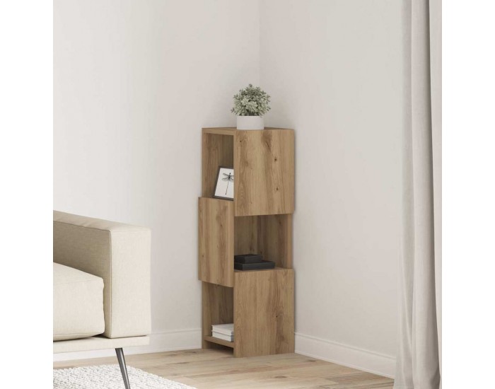 Sonata H Ъглов шкаф Бяло 25,5x25x80см Инженерно дърво