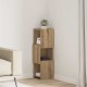 Sonata H Ъглов шкаф Бяло 25,5x25x80см Инженерно дърво