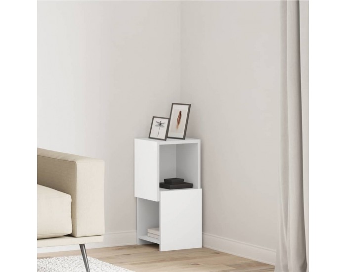 Sonata H Ъглов шкаф Бяло 25,5x25x55см Инженерно дърво