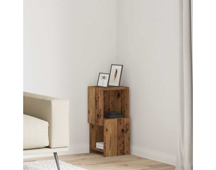 Sonata H Ъглов шкаф Бяло 25,5x25x55см Инженерно дърво