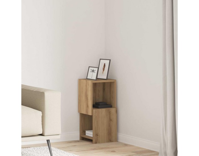 Sonata H Ъглов шкаф Бяло 25,5x25x55см Инженерно дърво