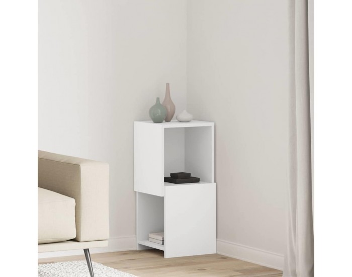 Sonata H Ъглов шкаф Бяло 30,5x30x65см Инженерно дърво