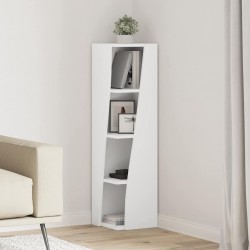 Sonata H Ъглов шкаф Бяло 27,5x27x102см Инженерно дърво - Dulapuri