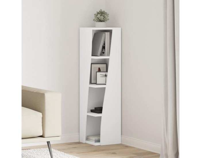 Sonata H Ъглов шкаф Бяло 27,5x27x102см Инженерно дърво