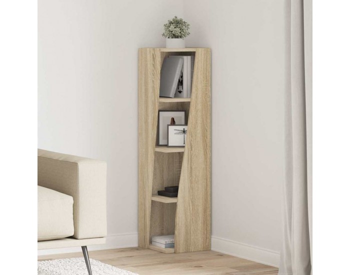 Sonata H Ъглов шкаф Бяло 27,5x27x102см Инженерно дърво