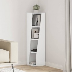 Sonata H Ъглов шкаф Бяло 27,5x27x102см Инженерно дърво - Dulapuri