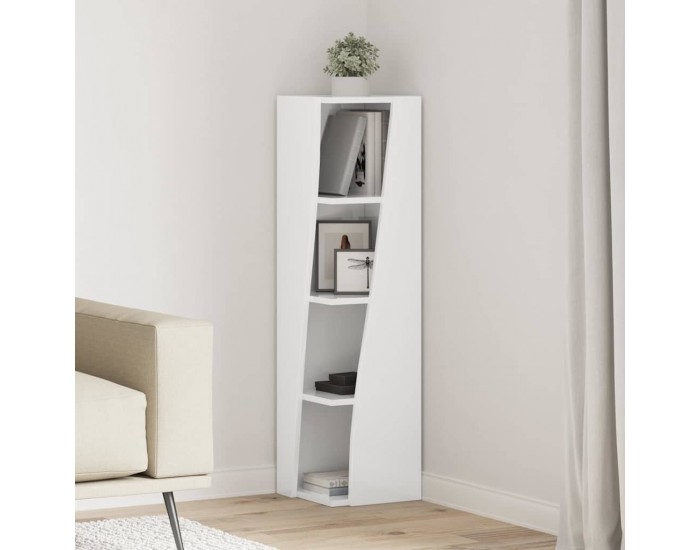 Sonata H Ъглов шкаф Бяло 27,5x27x102см Инженерно дърво