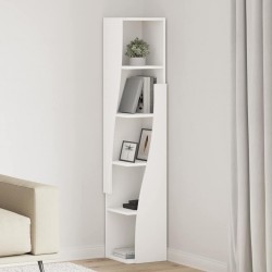 Sonata H Ъглов шкаф Бяло 27,5x27x140см Инженерно дърво - Dulapuri