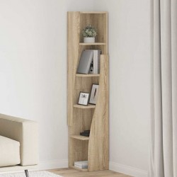 Sonata H Ъглов шкаф Бяло 27,5x27x140см Инженерно дърво - Dulapuri