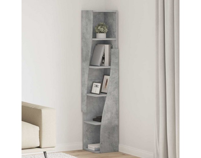 Sonata H Ъглов шкаф Бяло 27,5x27x140см Инженерно дърво