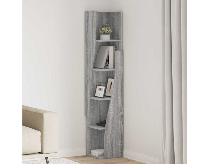 Sonata H Ъглов шкаф Бяло 27,5x27x140см Инженерно дърво