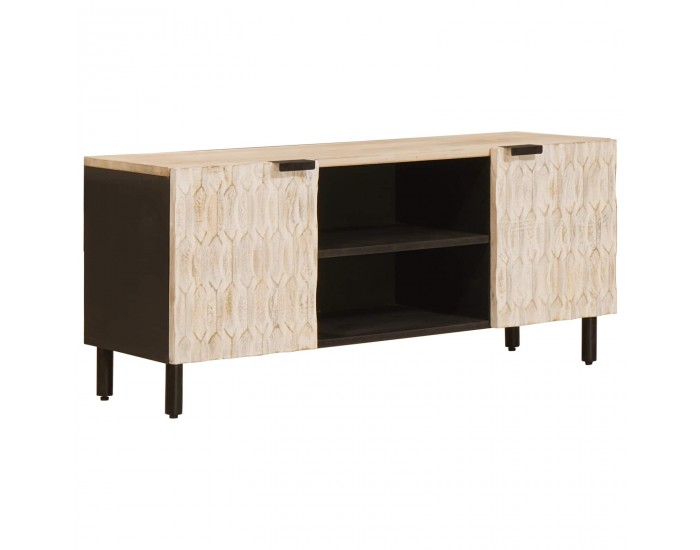 Sonata H ТВ шкаф с рафт Финал на бяло измиване 105 x 33,5 x 46 см