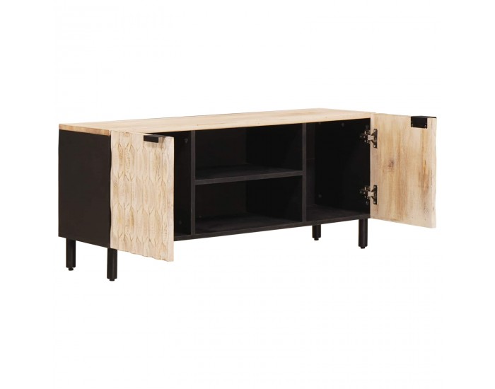 Sonata H ТВ шкаф с рафт Финал на бяло измиване 105 x 33,5 x 46 см