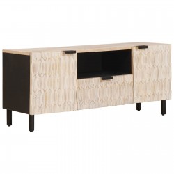 Sonata H ТВ шкаф с чекмедже Финал на бяло измиване 105 x 33,5 x 46 см - Comode TV