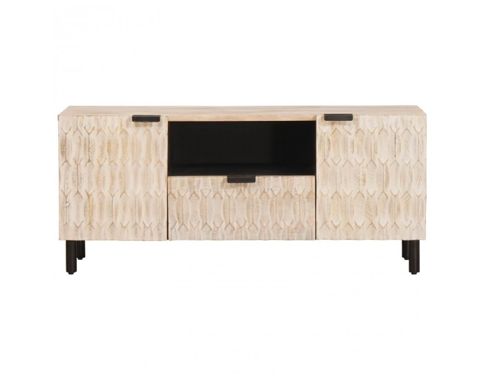 Sonata H ТВ шкаф с чекмедже Финал на бяло измиване 105 x 33,5 x 46 см