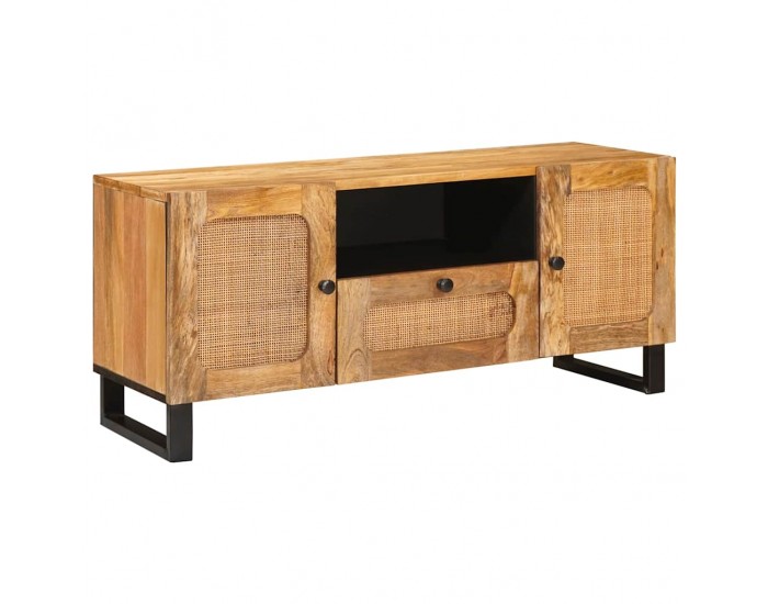 Sonata H ТВ шкаф с врата Кафяво 105 x 33,5 x 46 см Солидно мангово дърво