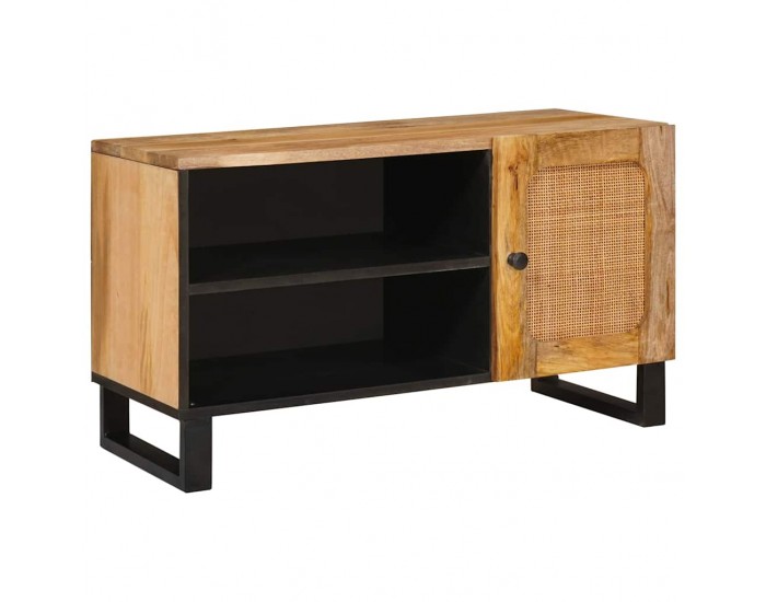 Sonata H ТВ шкаф с врата Кафяво 80 x 31,5 x 46 см Солидно мангово дърво
