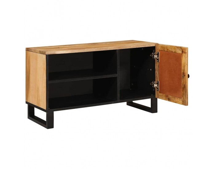 Sonata H ТВ шкаф с врата Кафяво 80 x 31,5 x 46 см Солидно мангово дърво