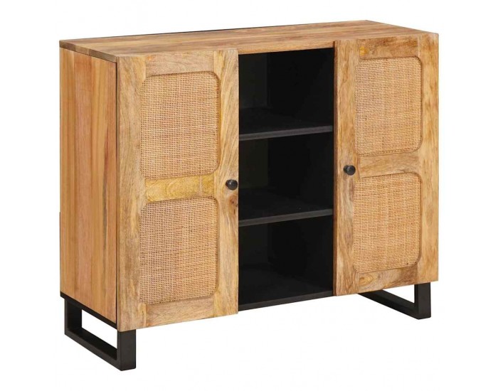 Sonata H Висок шкаф Кафяво 40 x 33,5 x 110 см Солидно мангово дърво