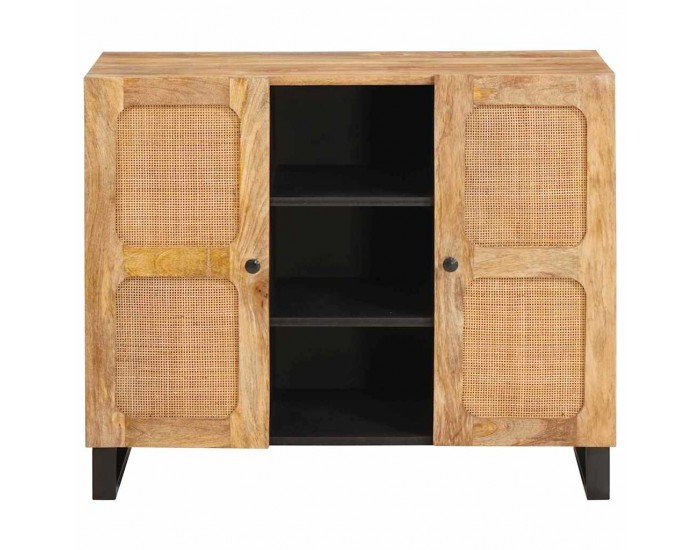 Sonata H Висок шкаф Кафяво 40 x 33,5 x 110 см Солидно мангово дърво