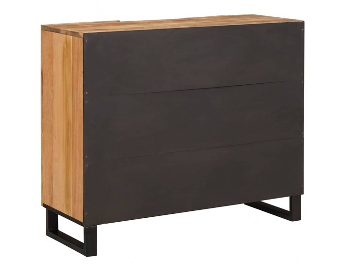 Sonata H Висок шкаф Кафяво 40 x 33,5 x 110 см Солидно мангово дърво